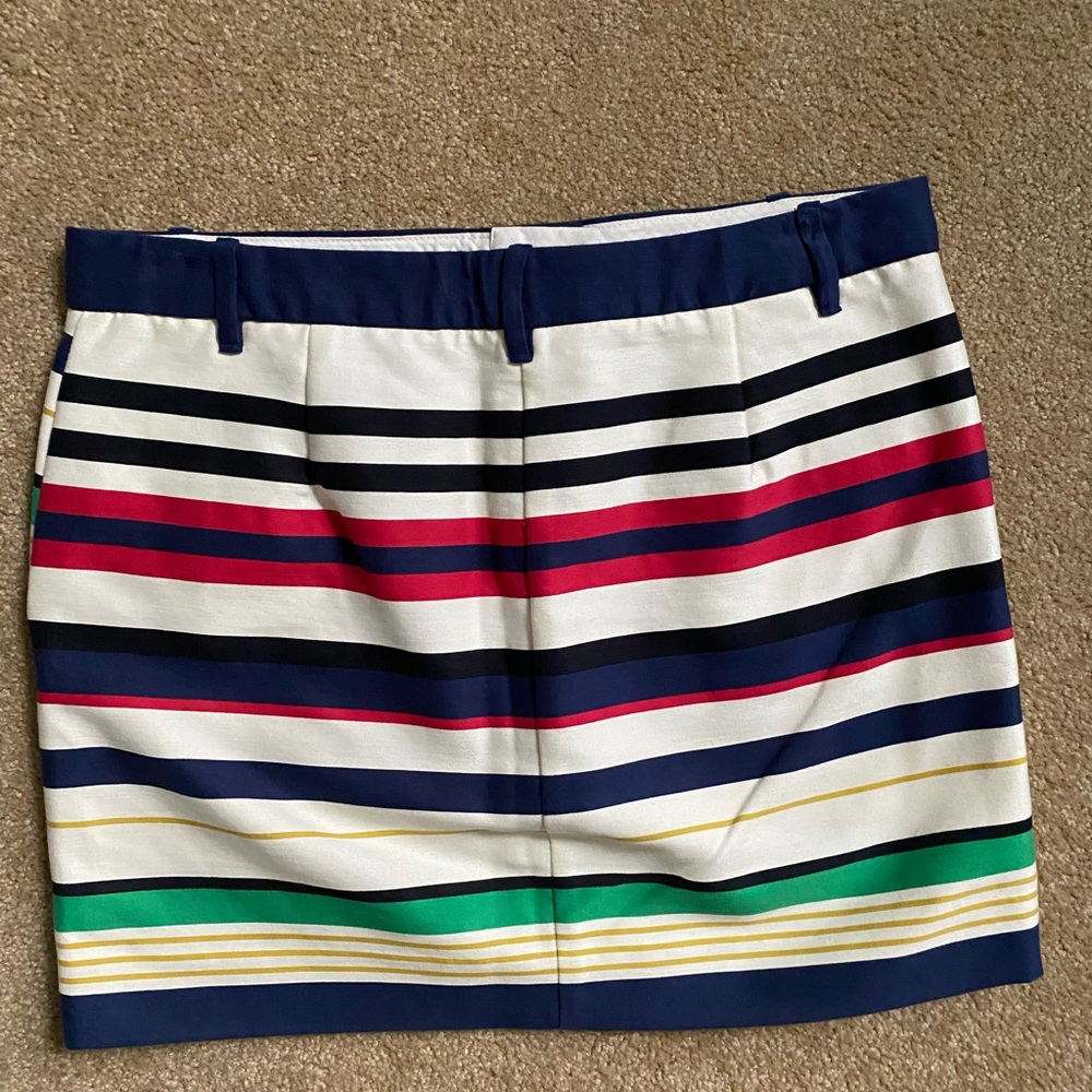 Striped Cotton Mini Skirt